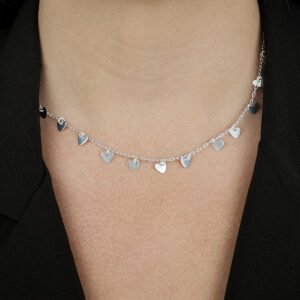 Colar de Corações em Prata 925